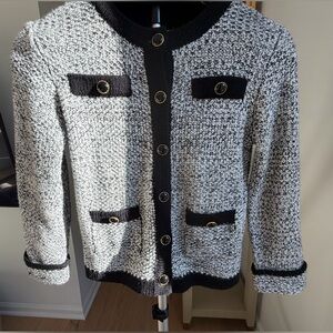 Xhilaration Black and White Tweed Jacket